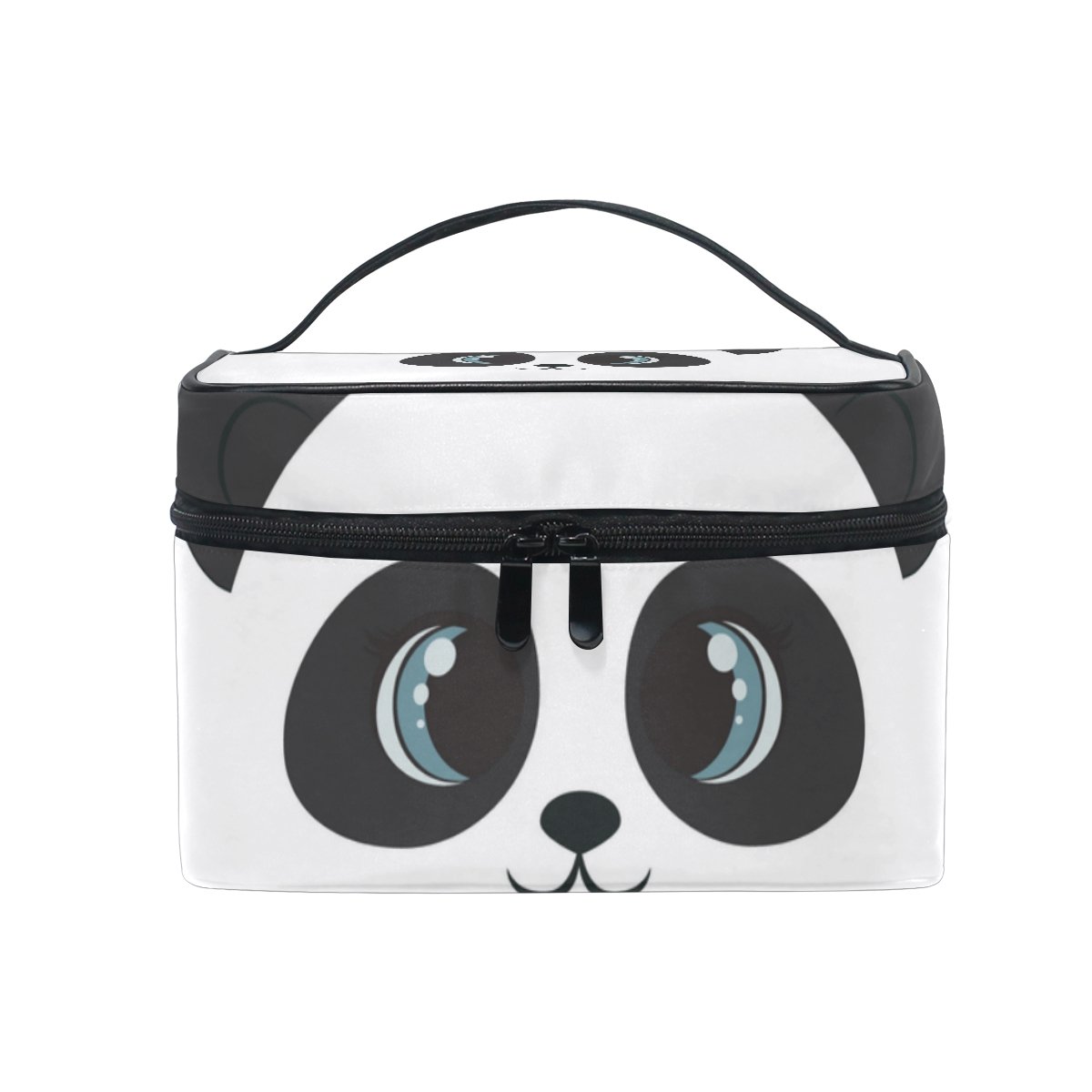 Hello Panda Cosmetic Bag for Travel - Cute Makeup Train Case & Storage Organizer - Perfect for Girls, Women, Travel Essentials & Beauty Accessories Organization