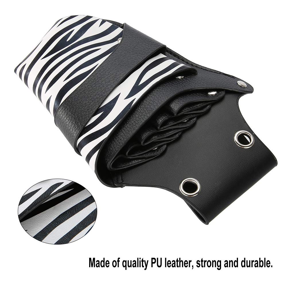 Professional Hair Scissor Holster Pouch - Barber Shears Holder with Rivet Clips for Hair Stylists & Salon Professionals | Durable Salon Scissors Kit Bag for Hairdressing, Styling & Travel Use