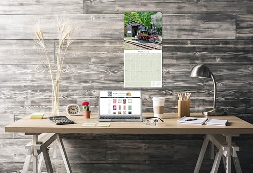 2025 Steam Train & Airplane Wall Calendar - 12