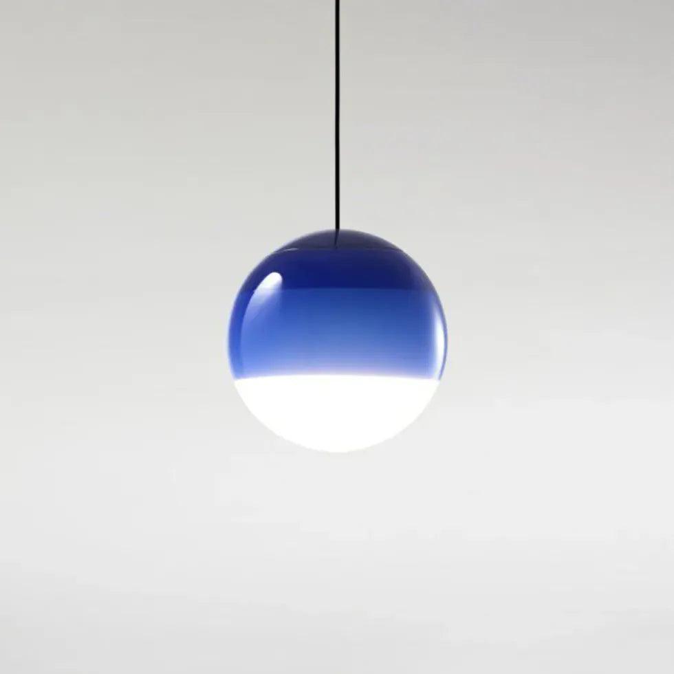 Vintage Colorful Spherical Glass Shade Modern Pendant Light Fixture for Dining Room, Kitchen Island & Bedroom Lighting Decor