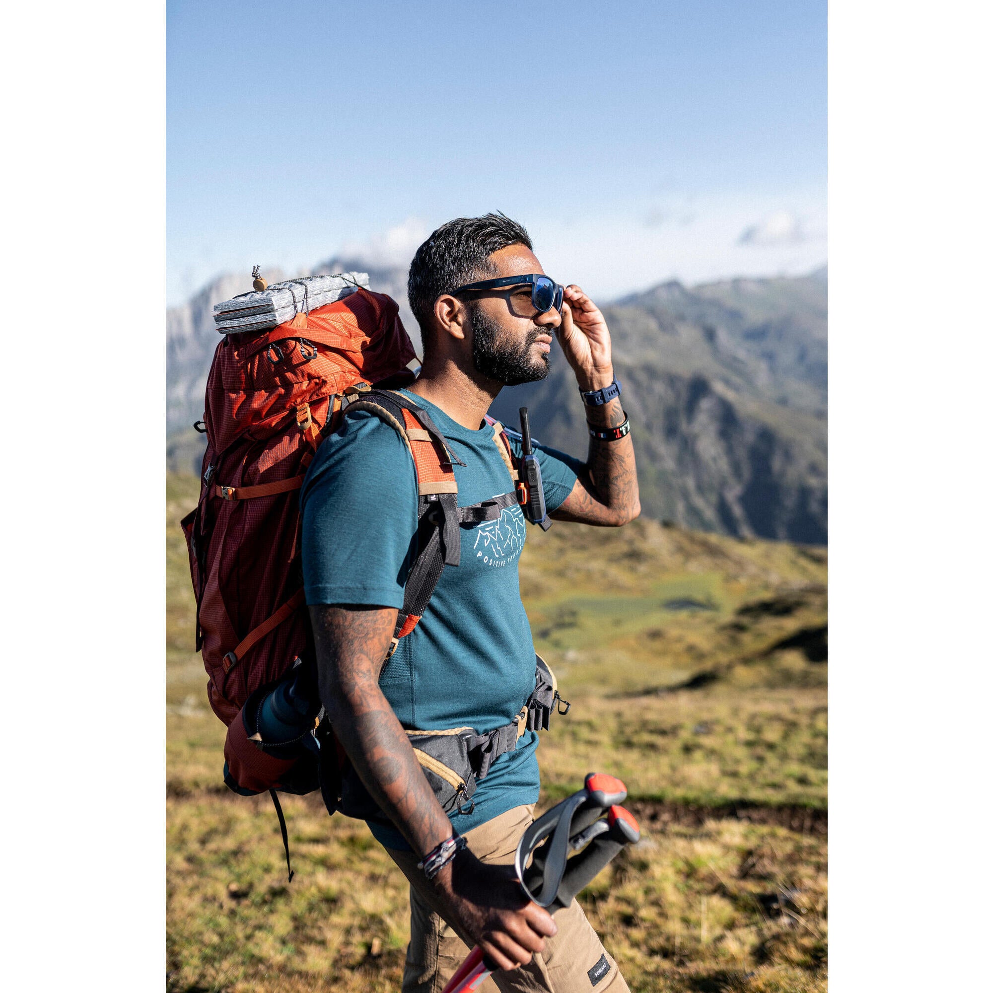 Simond MT500 Air 60+10L Men's Hiking Backpack - Lightweight Water-Resistant Outdoor Backpack for Camping, Trekking & Travel Adventures