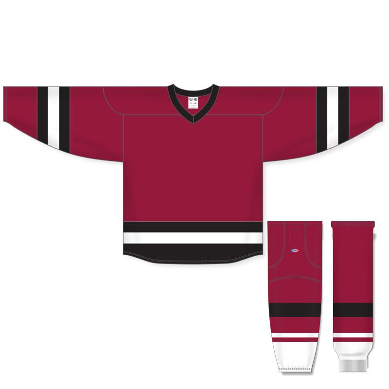 Custom Athletic Knit Jersey - Burgundy, Black & White - 6500 Series for Sports Teams & Fan Apparel - Perfect for Basketball, Football & Baseball Games
