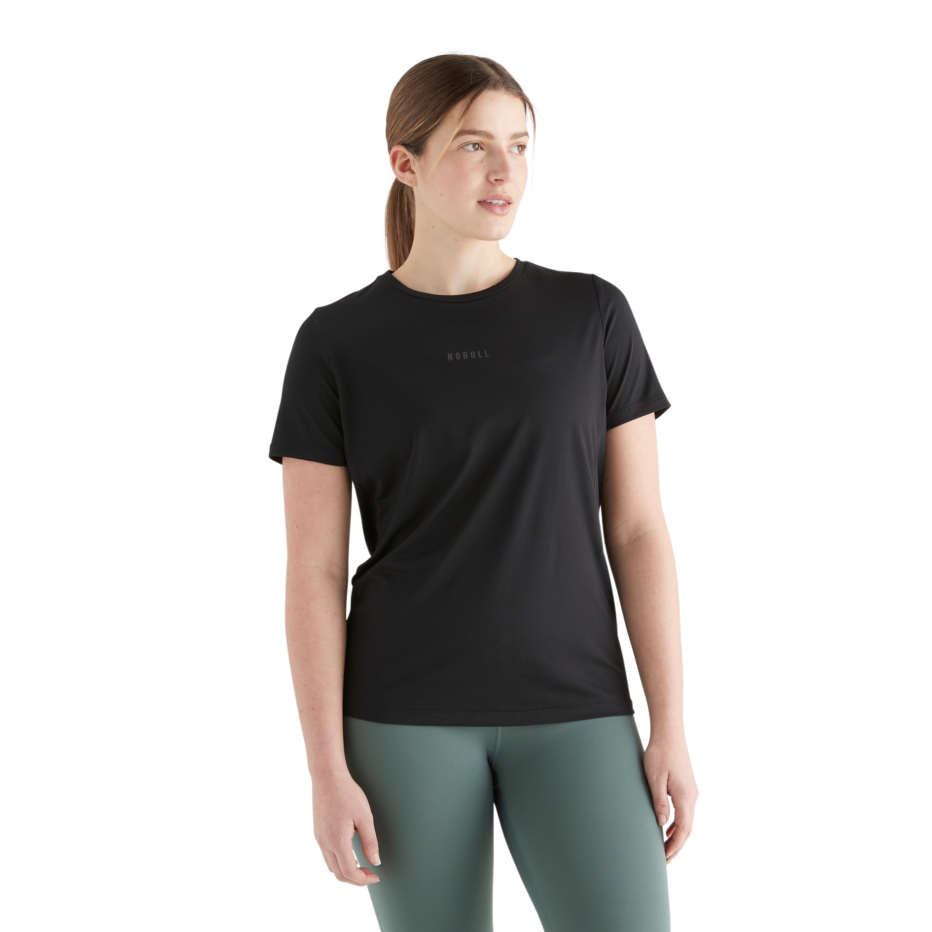 Deltapeak® Women's Micro Textured Tee - Soft & Breathable Short Sleeve Shirt for Casual Wear, Workout & Everyday Comfort