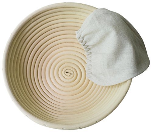 2-Pack 7-Inch Round Banneton Proofing Basket with Linen Liner - Eco-Friendly Natural Rattan Bread Brotform for Sourdough, Artisan & Homemade Bread Baking - Perfect for Professional and Home Bakers (Kitchen, Bakery, Bread Making Gift)