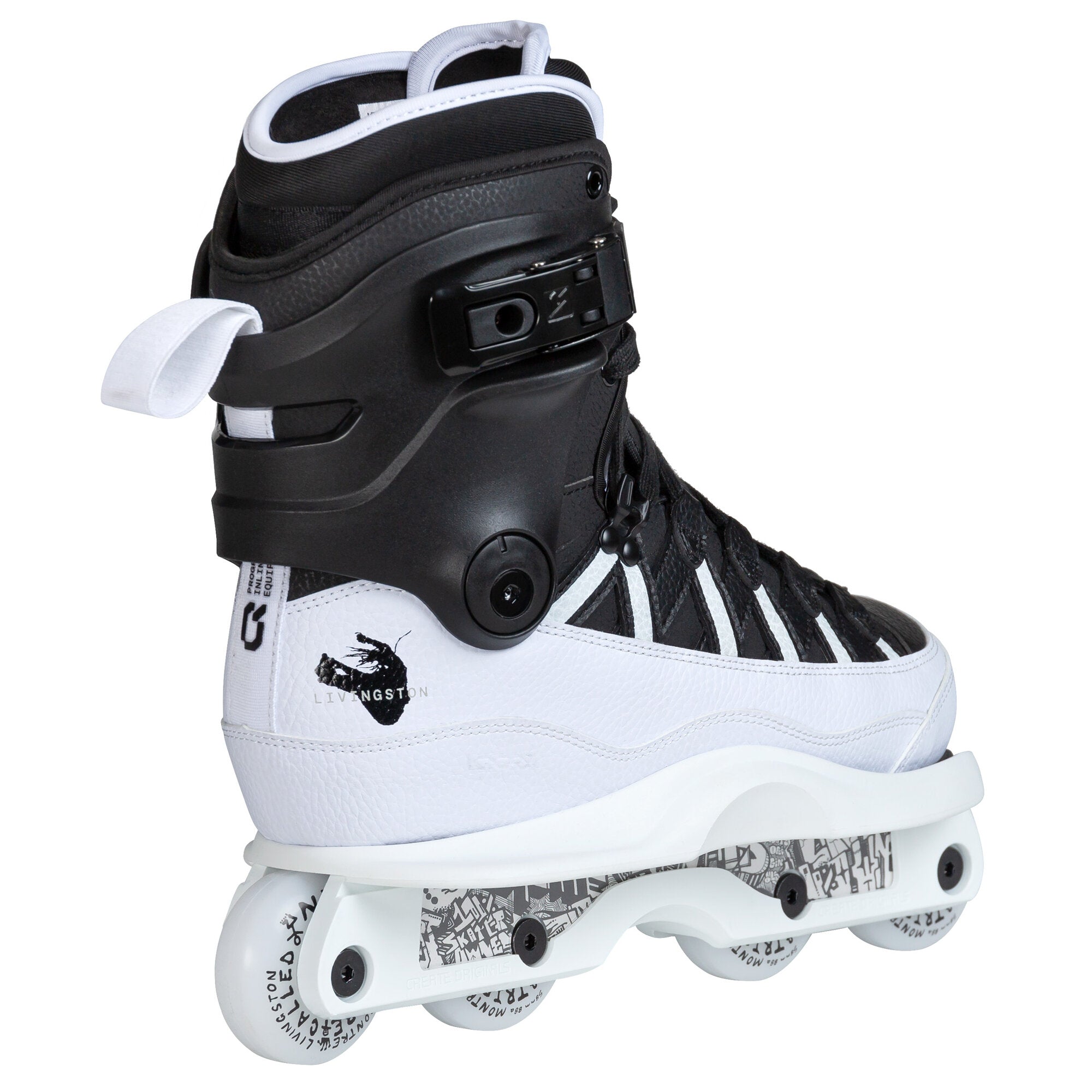 AG 15 Livingston Pro Skateboard - White/Black Wheels for Street & Park Skating | High-Performance Skateboard Wheels for Smooth Rides
