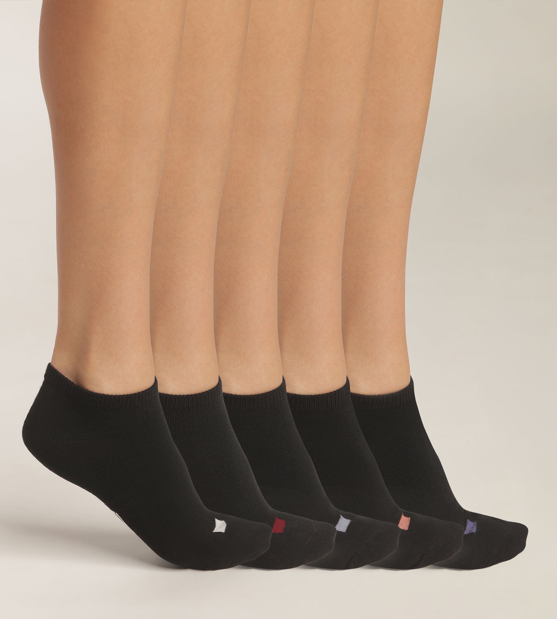 5 Pairs Women's Cotton Ankle Socks with Polka Dots - Soft Breathable Casual Socks for Everyday Wear, Workouts and Home Comfort