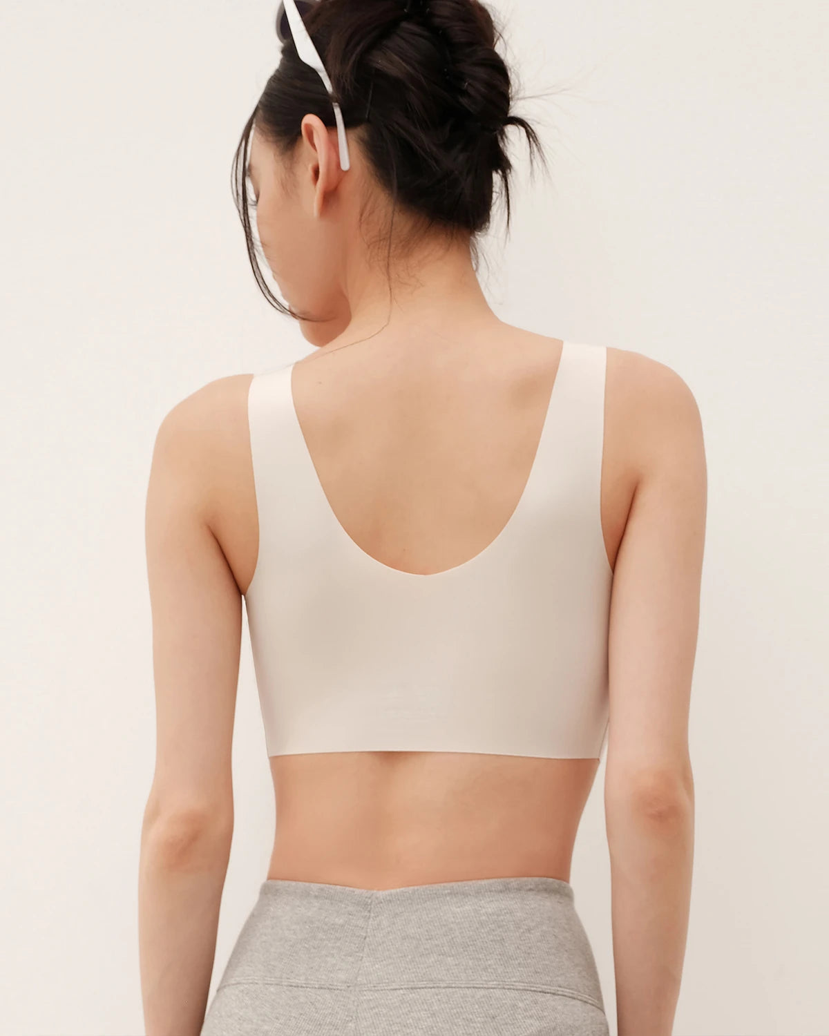 Seamless Wide Strap Silk Bra for Women - Comfortable Wireless Support Bra for Everyday Wear, Yoga, Sleep & Lounge