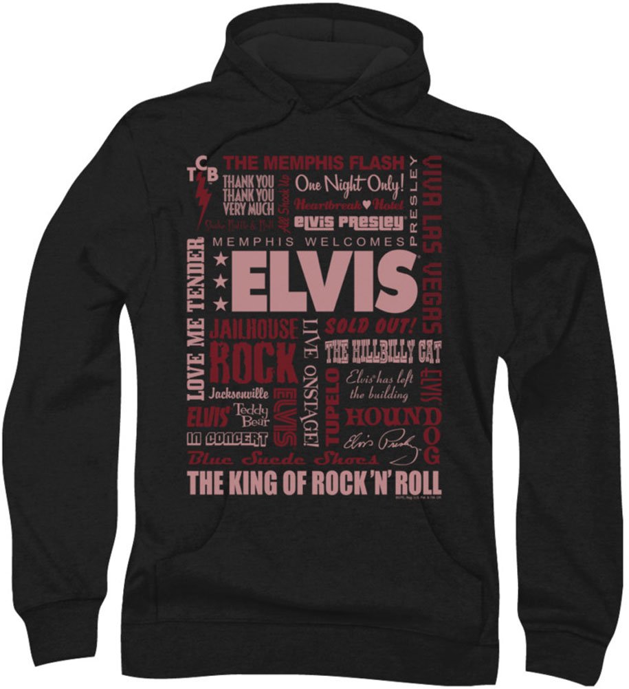 Elvis Presley Vintage Hoodie for Men - 70s Rock 'n' Roll Style Pullover Sweatshirt | Perfect for Concerts, Casual Wear & Retro Fashion Enthusiasts
