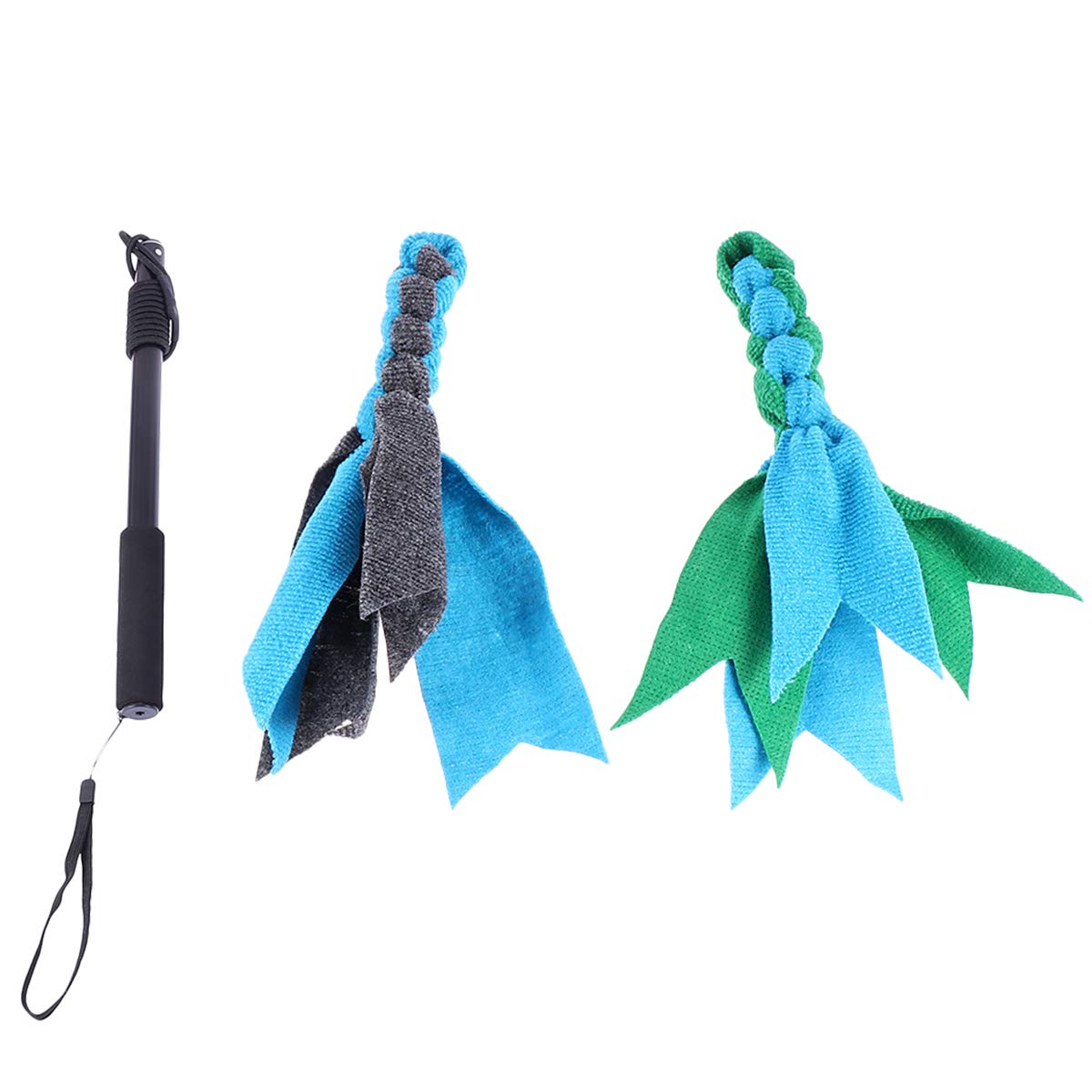 Extendable Flirt Pole Puppy Puzzle Chew Toys - Interactive Pet Teaser Pole with Stuffed Plush & Biting Ropes for Small Dogs & Cats - Perfect for Teething, Training, and Playtime at Home or Outdoors