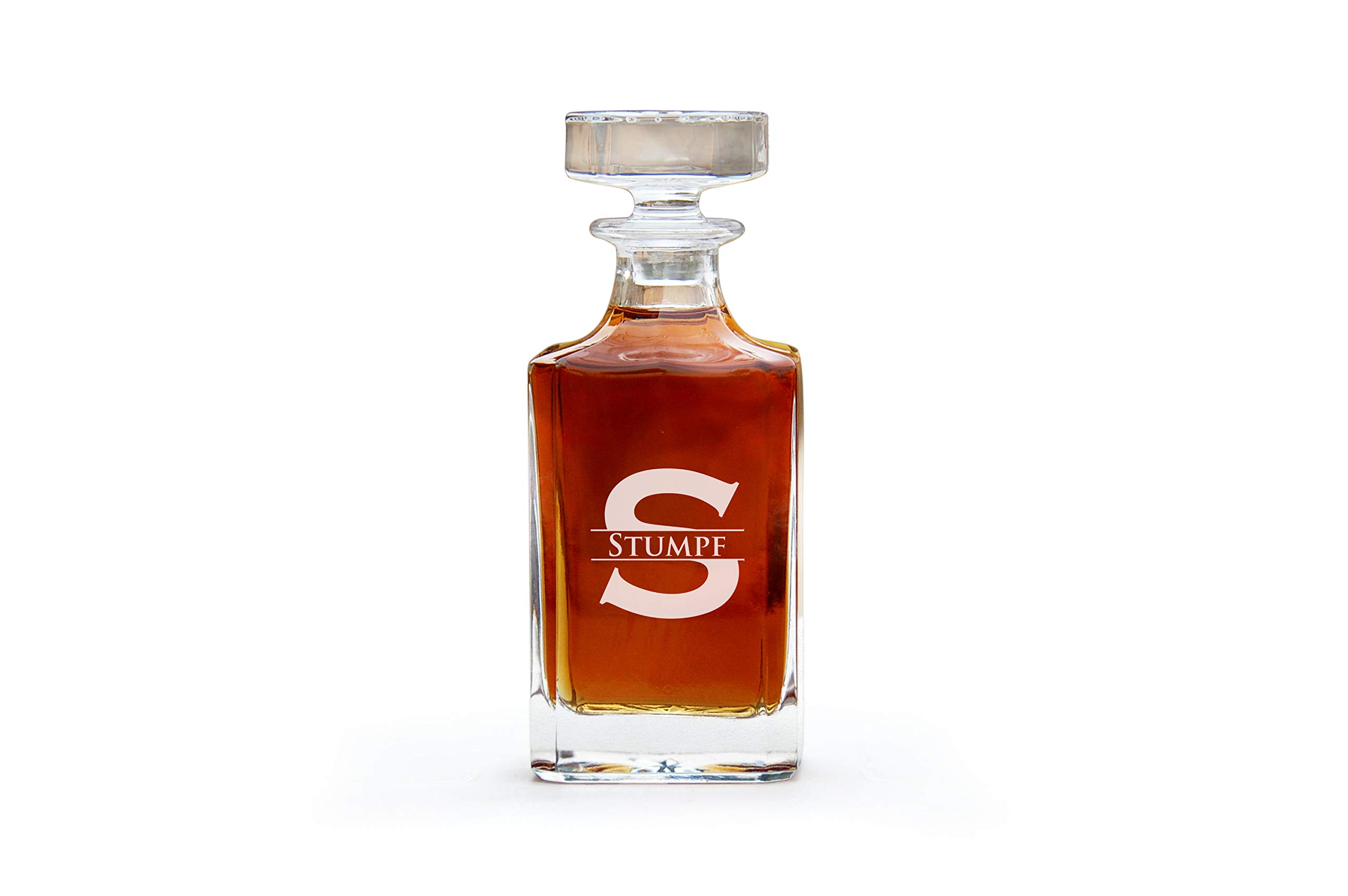 Personalized Whiskey Decanter Set with 4 Glasses & Coasters - Perfect for Gifts & Home Bar