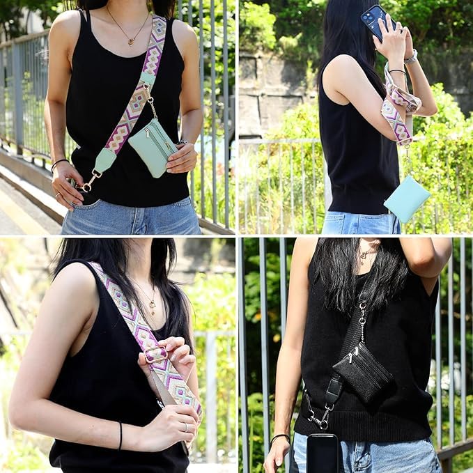 Universal Phone Lanyard with Zippered Pouch - Crossbody & Wrist Strap for iPhone, Samsung & Smartphones - Wallet & Card Holder for Travel, Shopping & Everyday Use