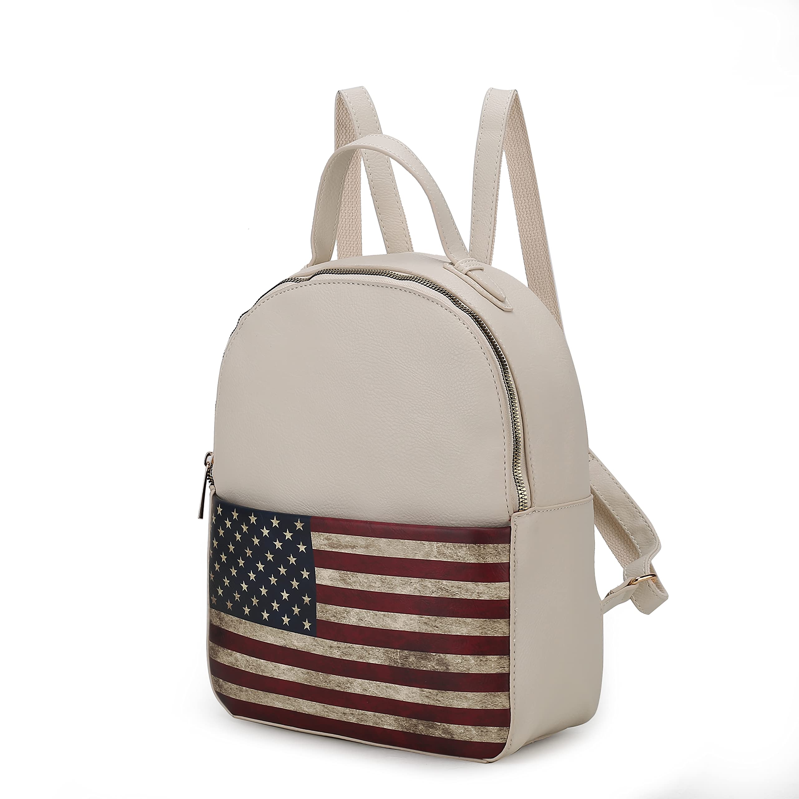 MKF Collection USA Women's Vegan Leather Backpack Purse - Stylish American Flag Design Top-Handle Daypack for Women & Teens | Perfect for Travel, School & Everyday Use