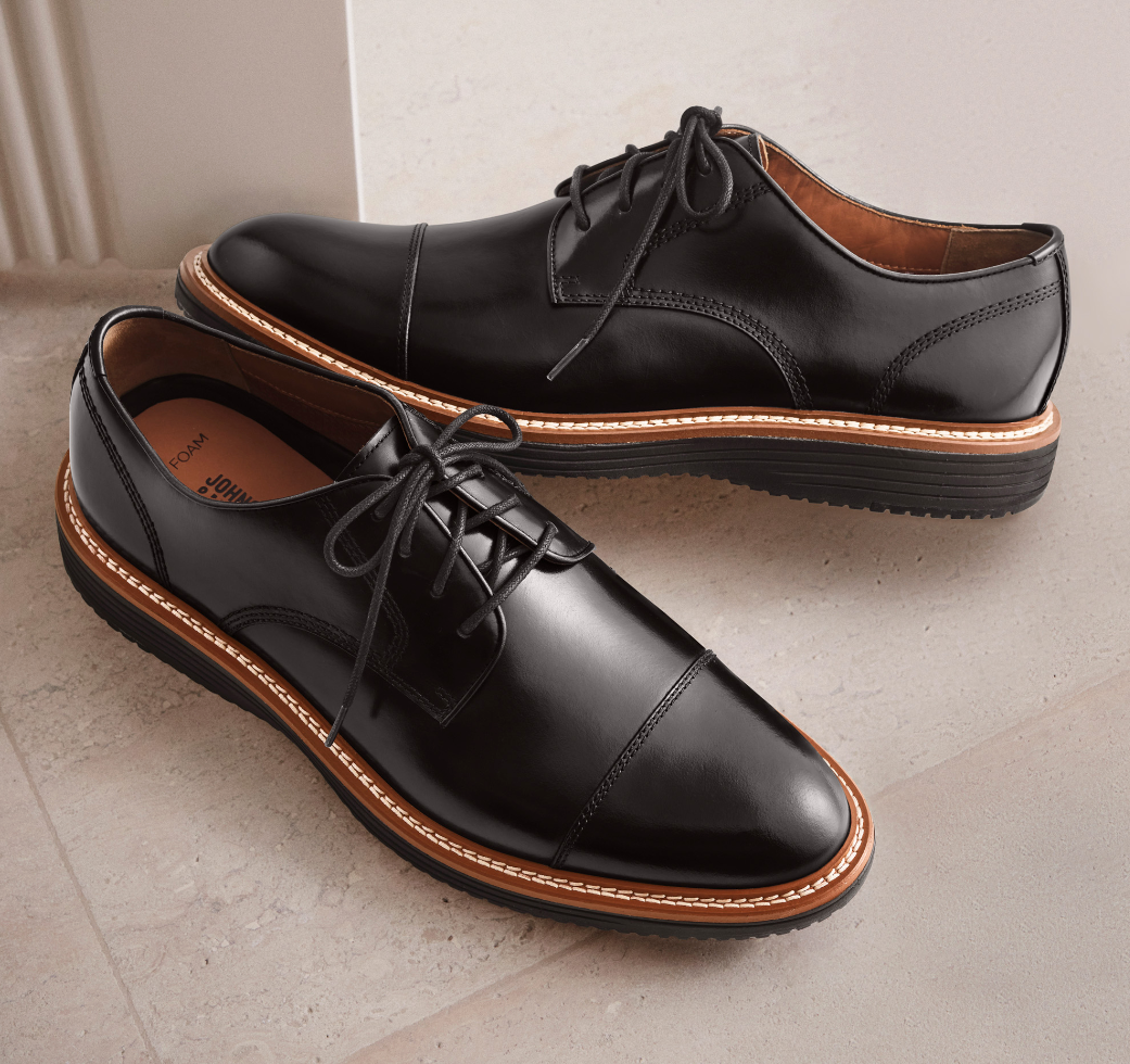 Upton Cap Toe Oxford Dress Shoes for Men - Classic Formal Business & Wedding Leather Shoes - Perfect for Office, Parties & Special Occasions