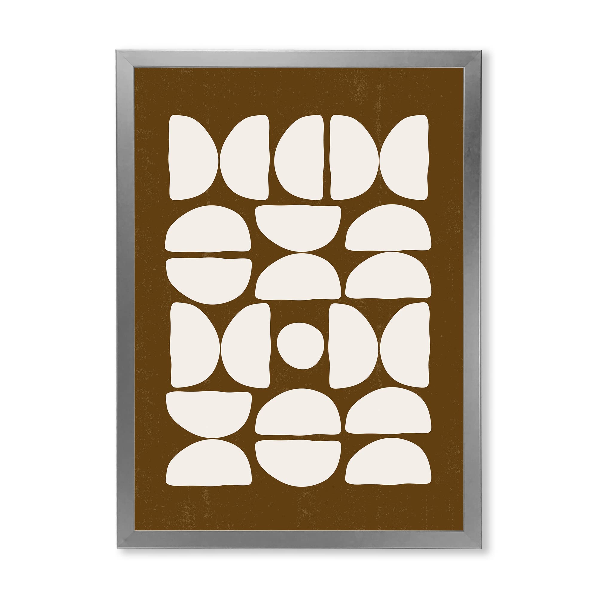 Minimalist Half Moon Abstract Framed Wall Art - Modern Home Decor for Living Room, Bedroom & Office