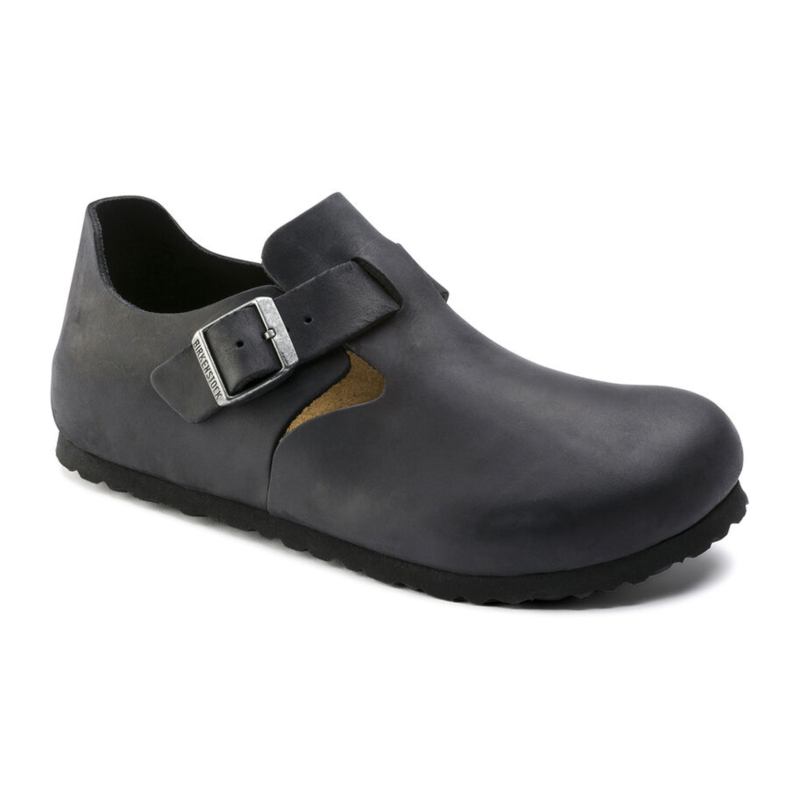 Birkenstock London Clog (Unisex)   Black Oiled Leather