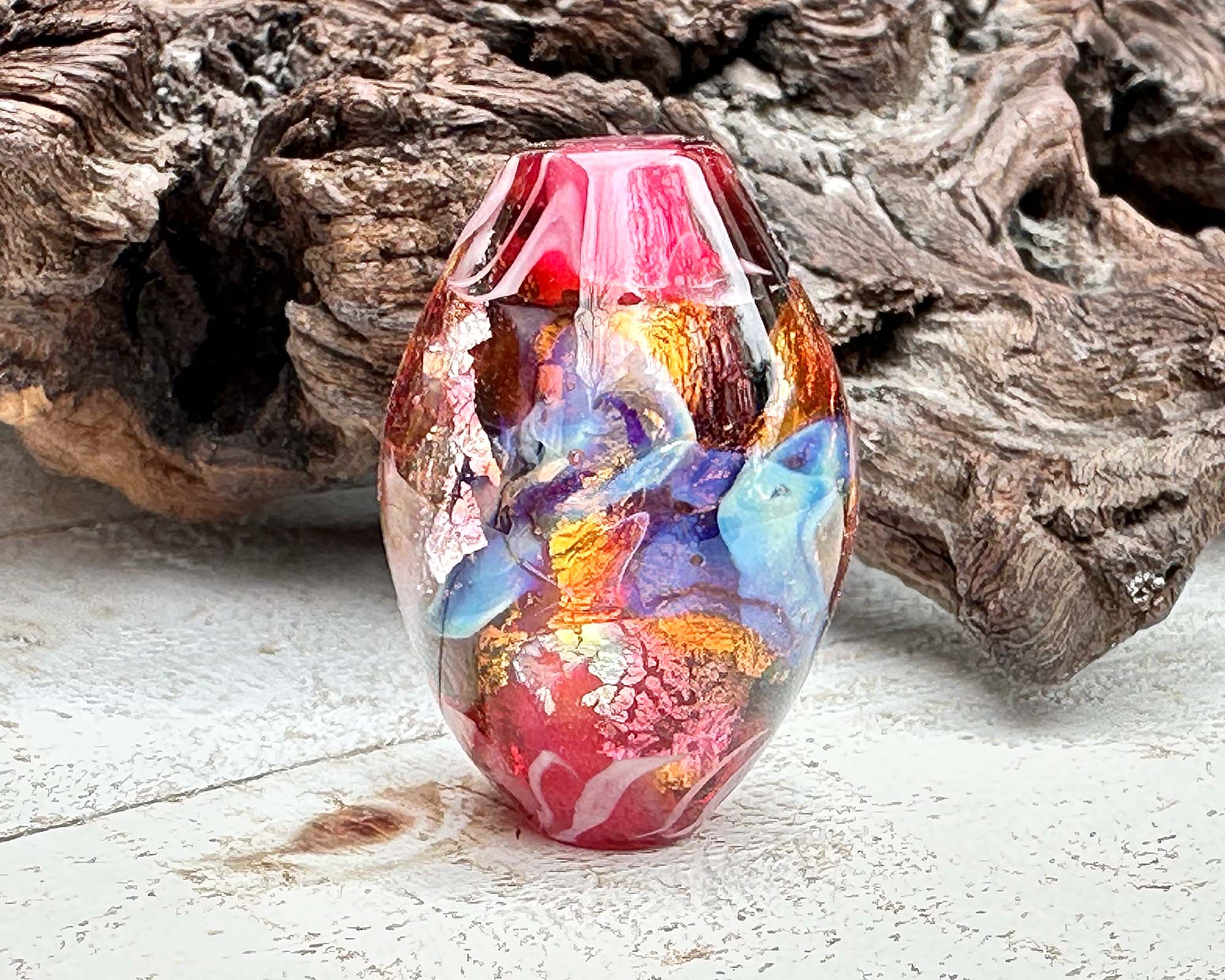 Handmade Pink Galaxy Lampwork Glass Focal Bead for Jewelry Making - DIY Necklace, Bracelet & Earring Designs - Perfect for Beaders and Craft Enthusiasts