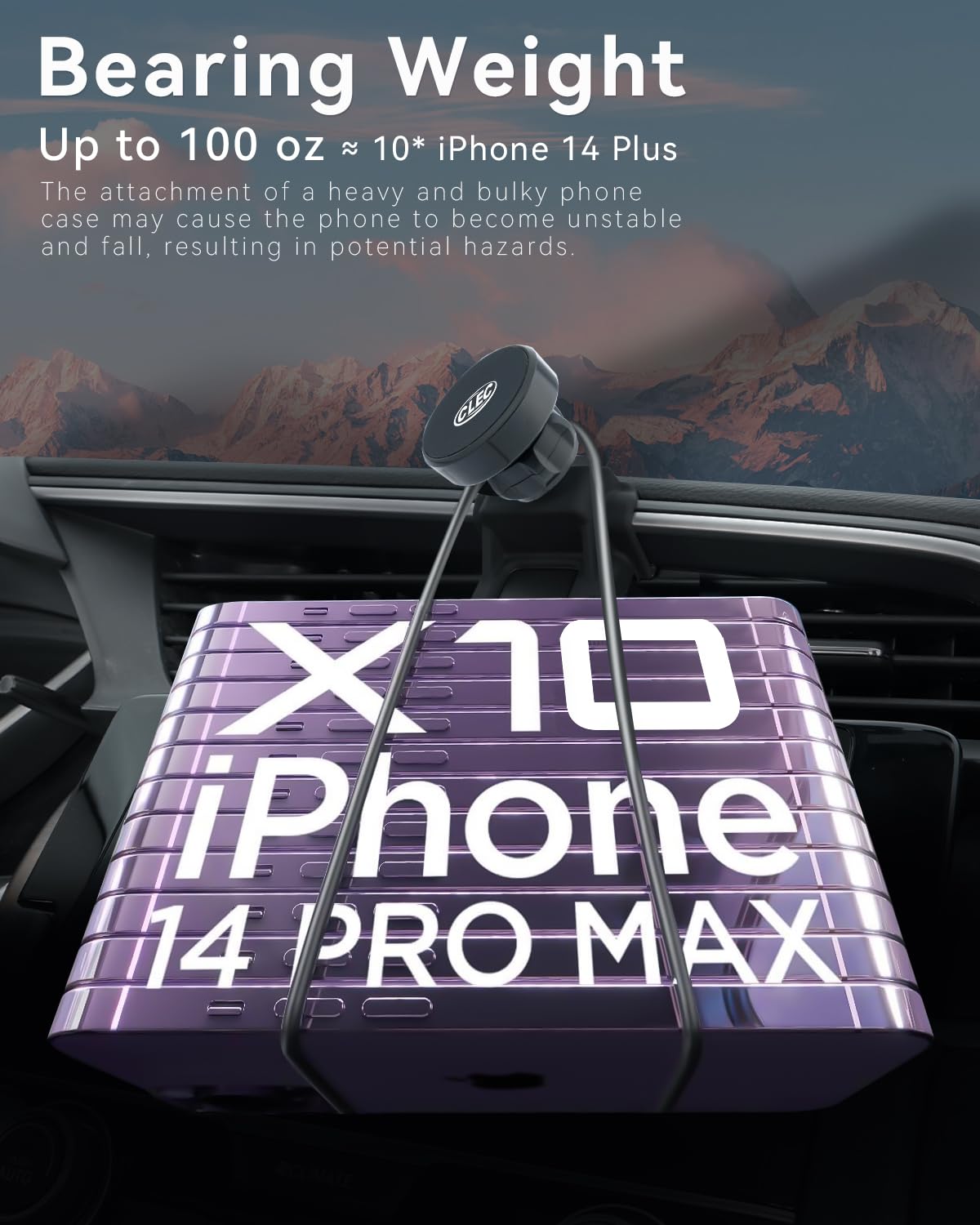 BEHAVE Strong Magnetic Phone Mount for Honda Civic 2016-2021 - Adjustable Air Vent Car Phone Holder Compatible with iPhone 14/13/12, Samsung Galaxy & Most Smartphones - Perfect for GPS Navigation & Hands-Free Driving