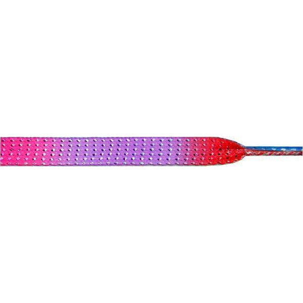 Wholesale 3/8 Inch Rainbow Glitter Flat Shoelaces - 12 Pair Pack for Sneakers, Casual Shoes & Fashion Accessories