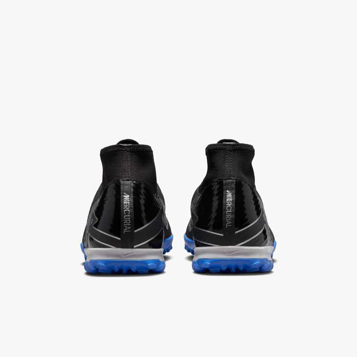 Nike Mercurial Superfly 9 Academy TF Turf Soccer Shoes for Men - Black/Royal - Artificial Grass Football Cleats for Training & Matches