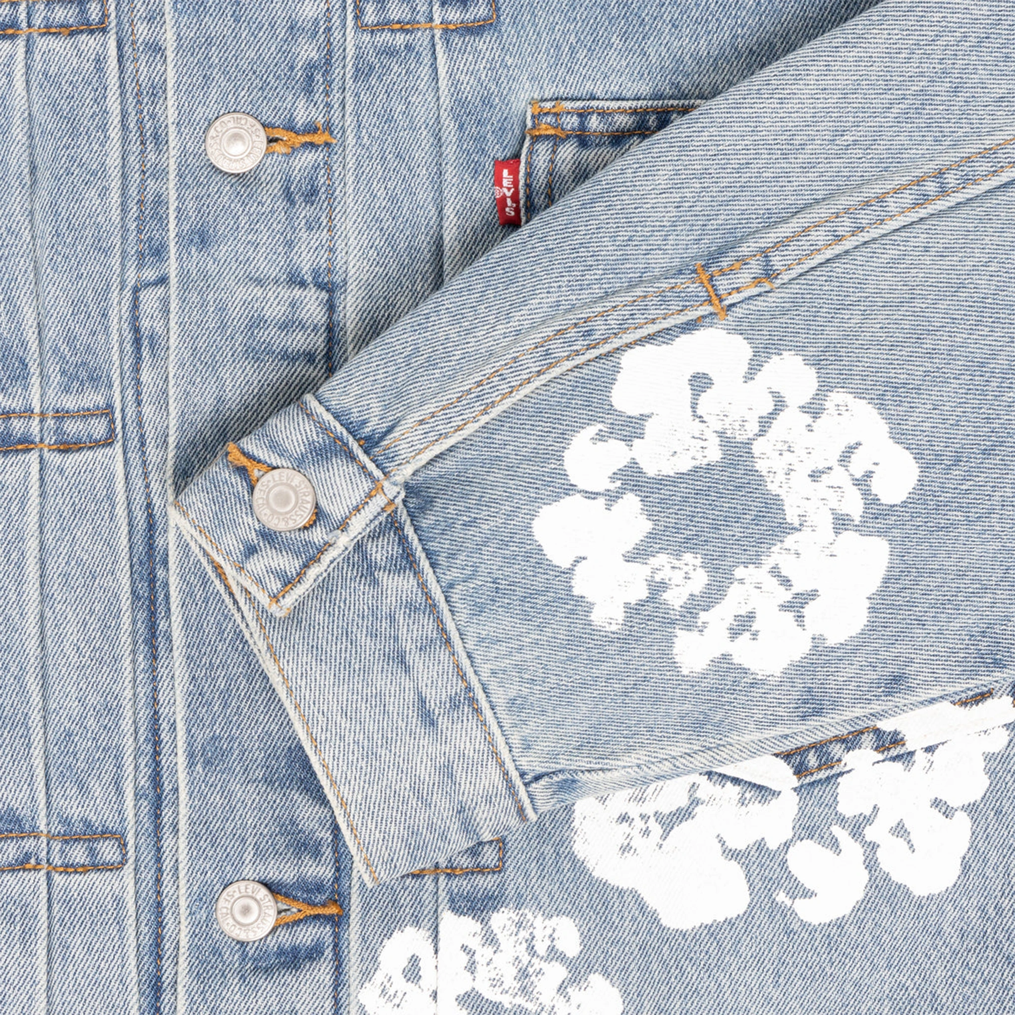 Denim Tears x Levi's Light Blue Denim Jacket for Men - Vintage Style Trucker Jacket - Perfect for Streetwear, Casual Outfits & Urban Fashion