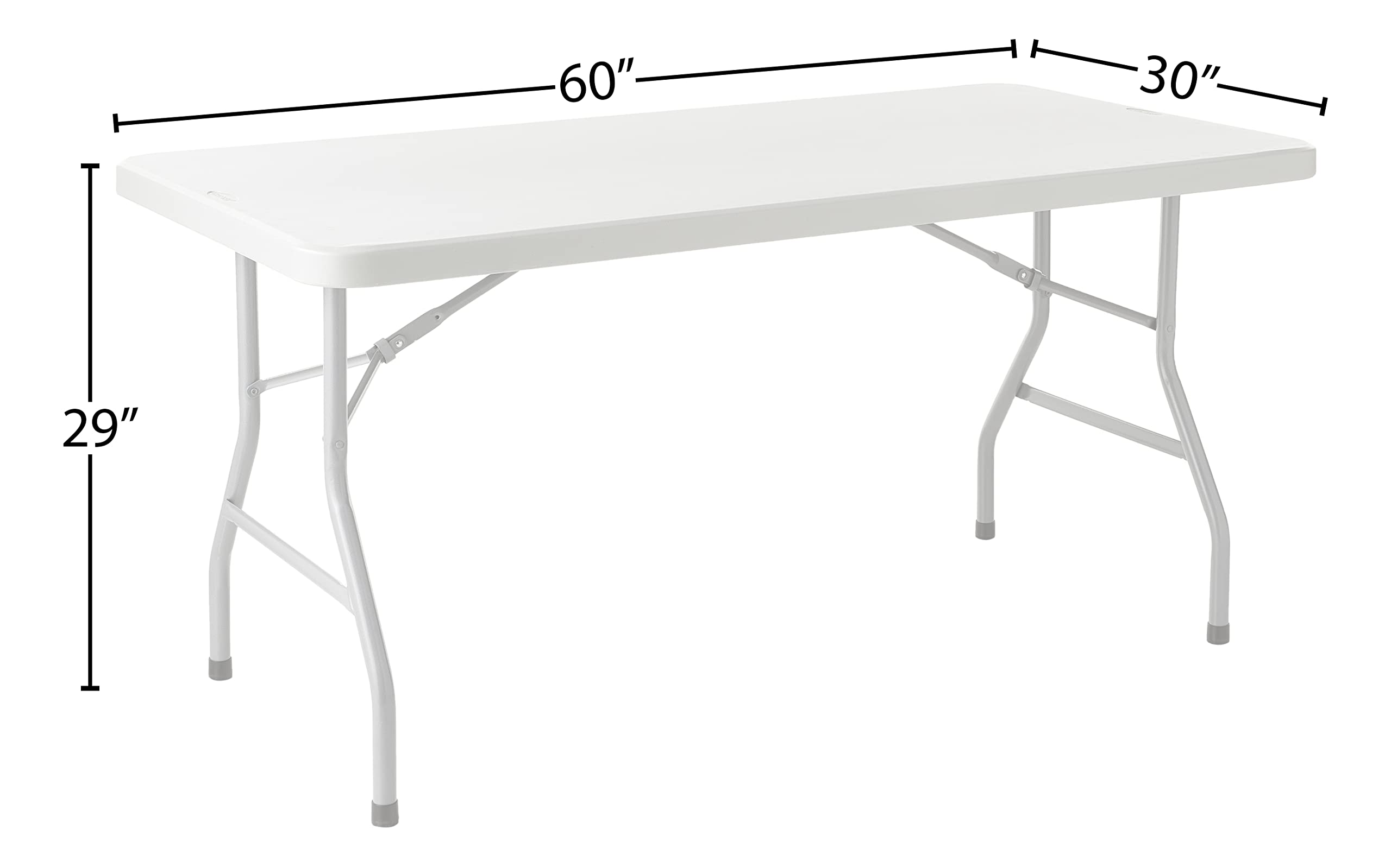 Office Star 5-Foot Light Gray Resin Folding Table - Durable Multipurpose Rectangle Table for Indoor & Outdoor Use | Perfect for Parties, Picnics, Camping & Home Office