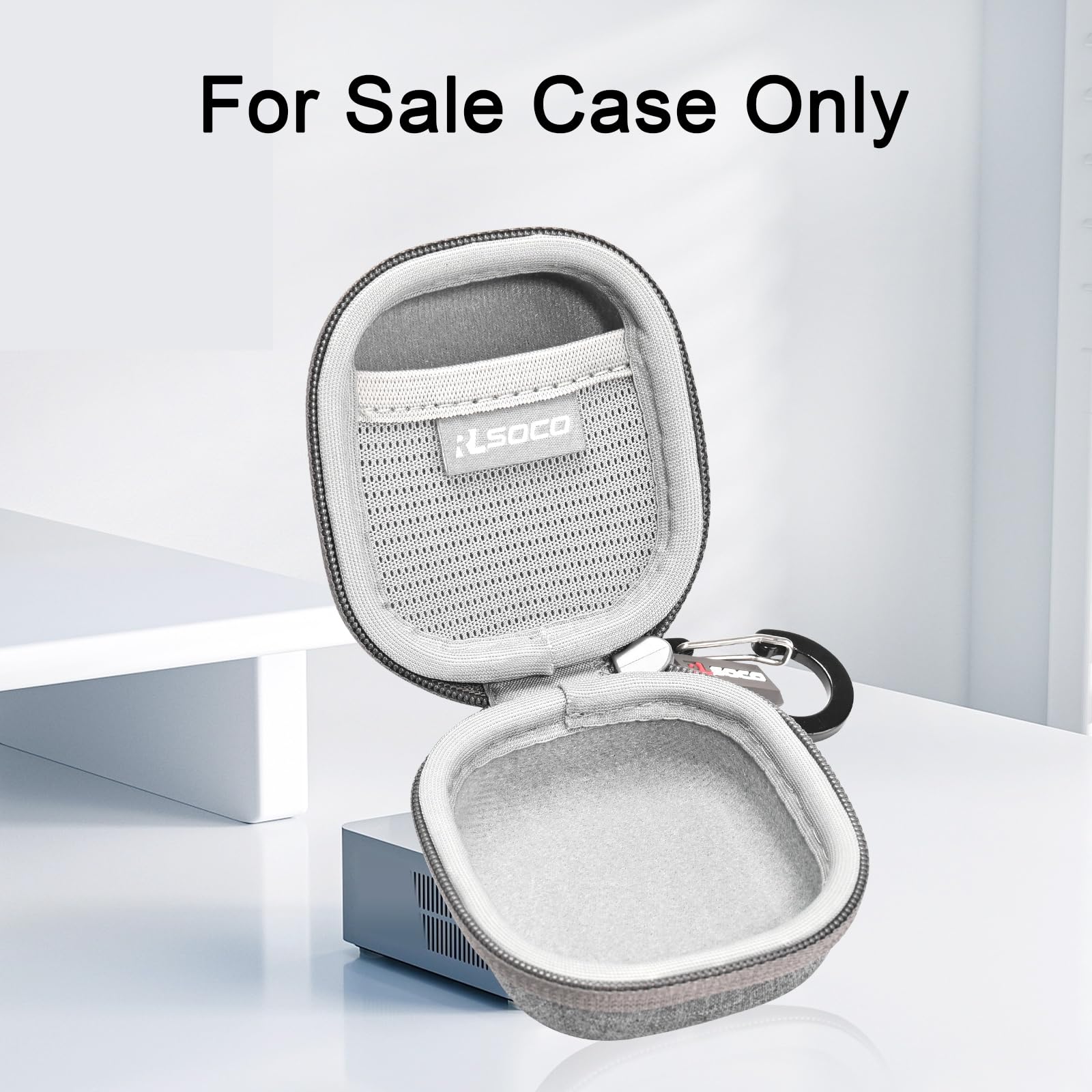 Premium RLSOCO Protective Case for Bose QuietComfort Earbuds II & Ultra - Shockproof Cover with Carabiner (Grey) | Travel, Gym & Outdoor Use