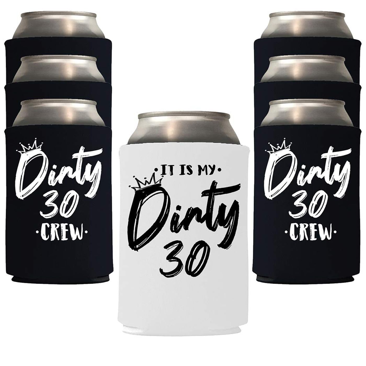 Dirty 30 Birthday Party Supplies - 30th Birthday Decorations, Koozie Holders & Crew Gifts for Women & Men | Perfect for 30th Birthday Celebrations, Bachelorette Parties & Themed Events