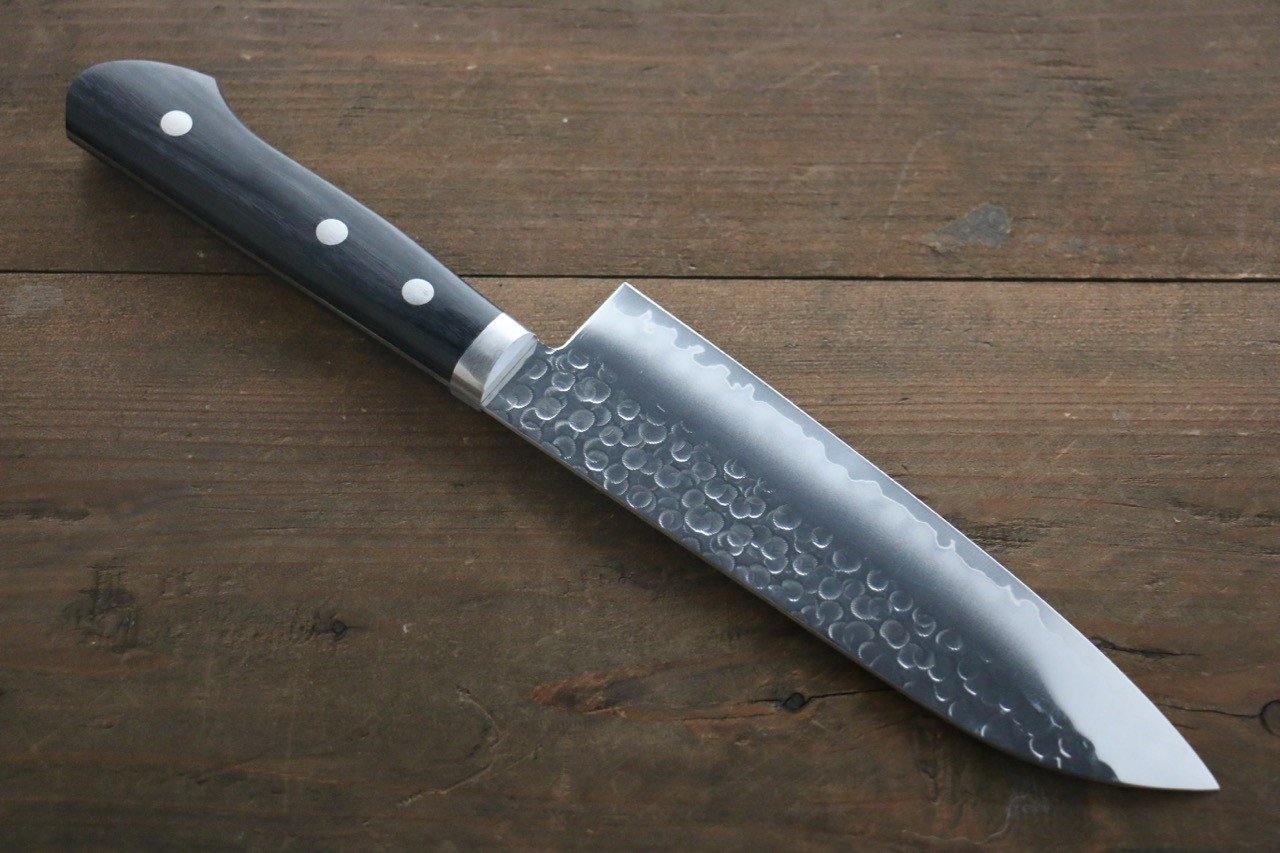 Premium Seisuke VG1 Santoku Knife 165mm with Pakkawood Handle - Japanese Kitchen Knife for Slicing, Dicing & Chopping Vegetables, Meat & Fish - Ideal for Home Chefs & Professional Cooks