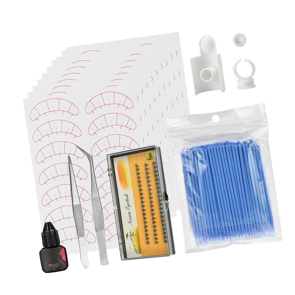 Professional Eyelash Extension Training Kit for Beginners - Lash Grafting Practice Set with Blue Lashes | Perfect for Salon Students & DIY Home Practice
