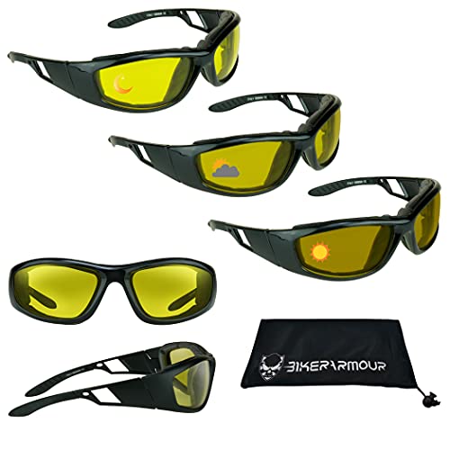 Yellow to Brown Photochromic Lens + Microfiber Pouch
