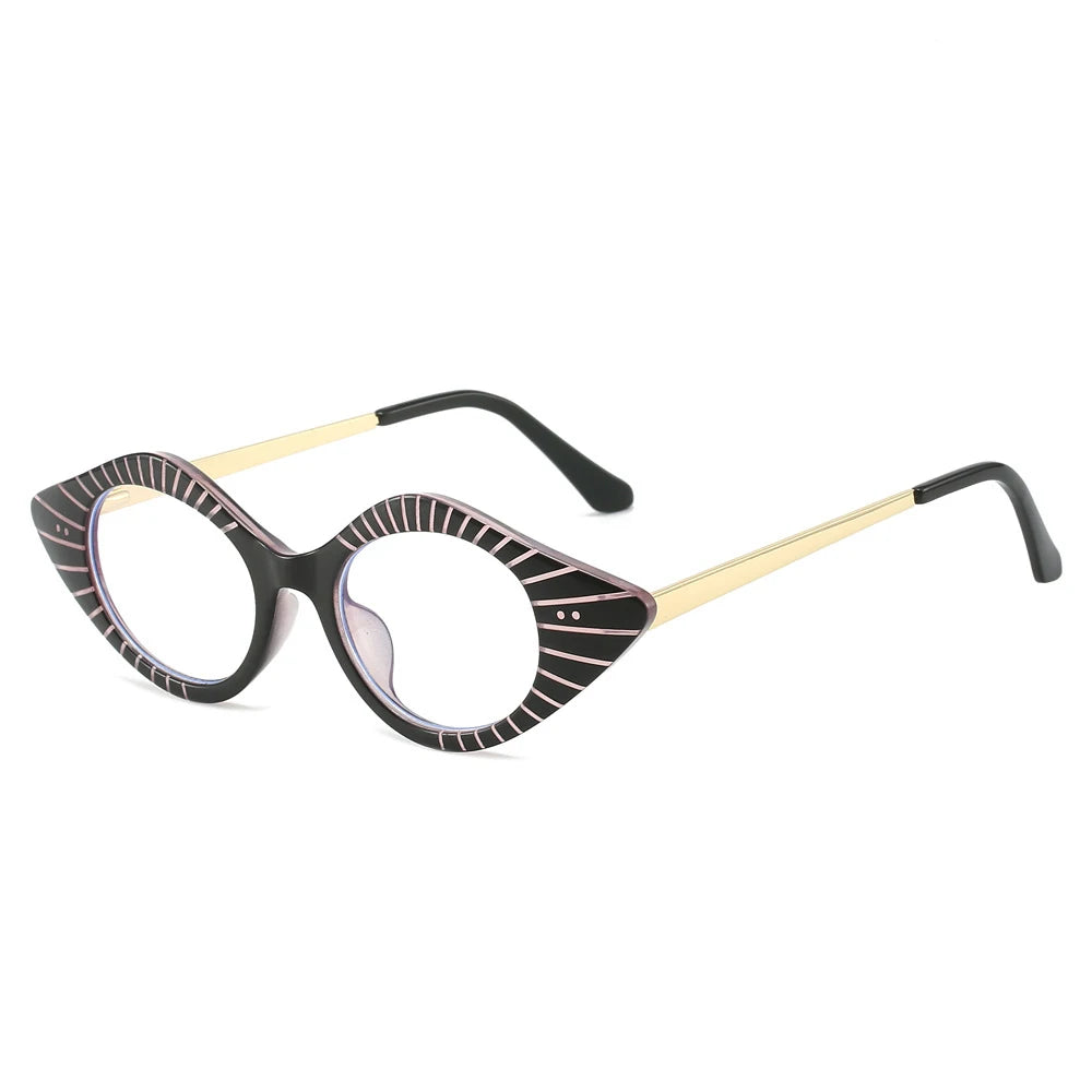 CCspace Women's Full Rim Small Cat Eye Plastic Eyeglasses 57281 - Stylish Retro Frame for Oval & Heart Face Shapes | Perfect for Office, Reading & Fashion Accessories