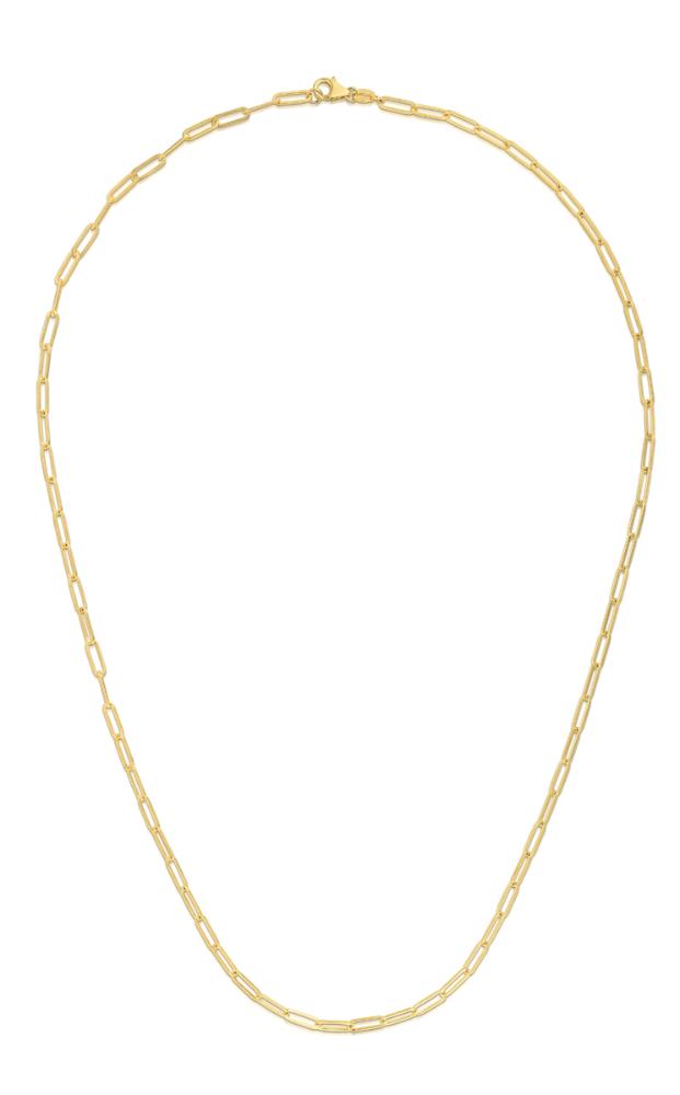 14K Gold 2.5mm Paperclip Chain Necklace - Dainty Minimalist Jewelry for Women - Perfect for Layering, Everyday Wear & Special Occasions