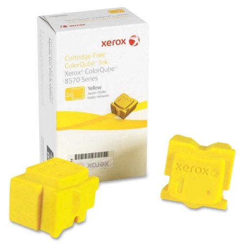 Xerox Solid Ink Stick - Yellow - 4400 Page Yield - 2/Box - Compatible with Xerox ColorQube Printers - Perfect for Office & Home Printing