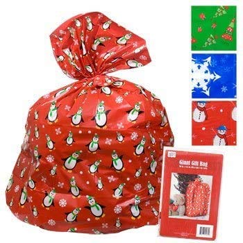 2-Pack Giant Christmas Gift Bags 36x44 Inches with Ties & Gift Cards - Perfect for Holiday Presents, Party Favors, and Festive Gift Wrapping