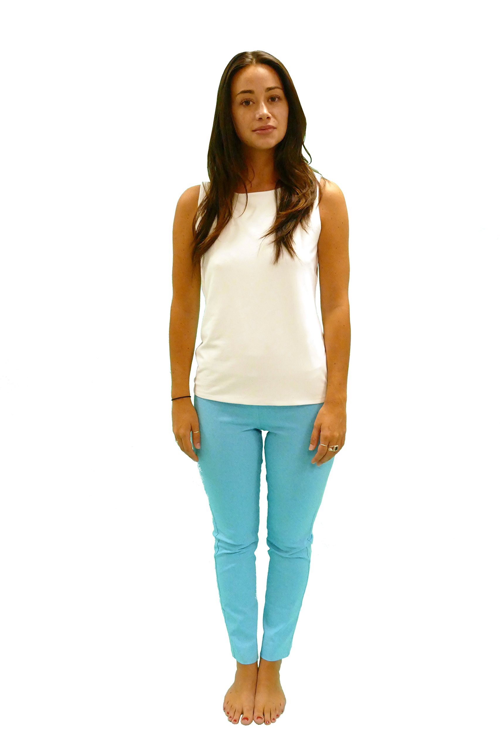 Krazy Larry Women's Pull-On Ankle Pants - Stretchy Comfort Pants for Work, Travel & Casual Wear