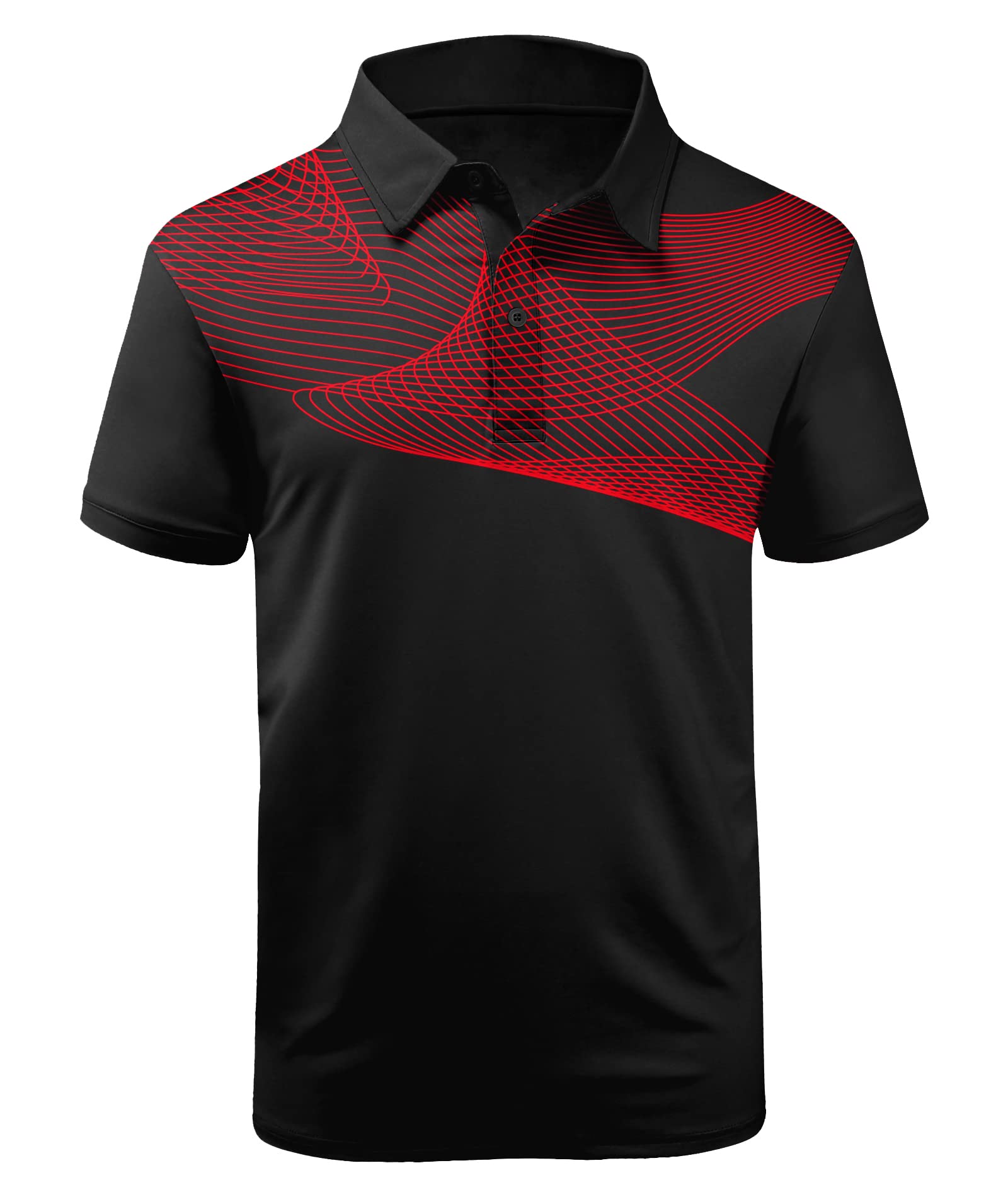 V VALANCH Men's Golf Polo Shirts - Moisture Wicking Athletic T-Shirts with Collar, Casual 3-Button Design for Golf, Tennis & Outdoor Activities | Perfect for Sports, Work & Leisure Wear