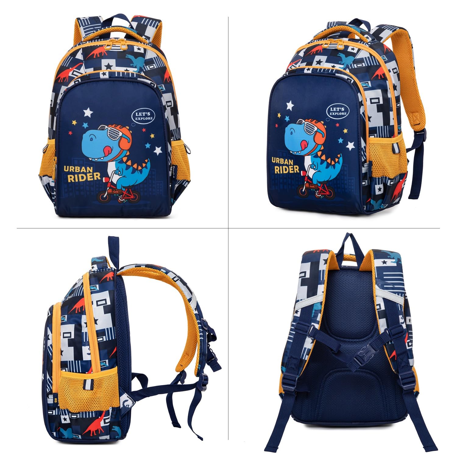 Stylish Cartoon School Backpack for Kids - Lightweight Zippered Bookbag with Padded Adjustable Shoulder Straps for Boys & Girls | Perfect for Elementary Students, Travel & Daily Use