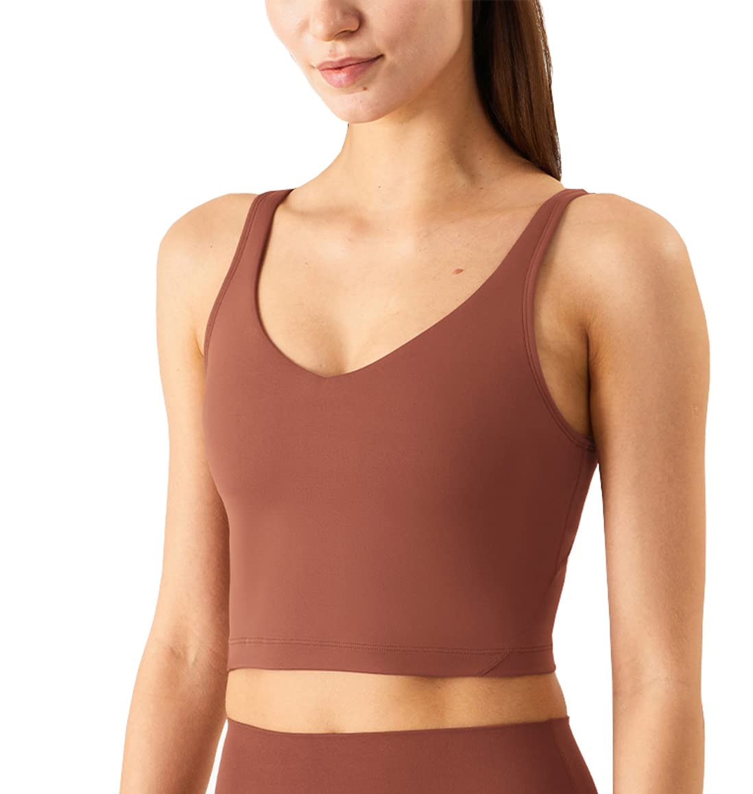 AKAMC Women's Removable Padded Sports Bra - Medium Support Workout Yoga Bra for Running, Gym & Active Lifestyle