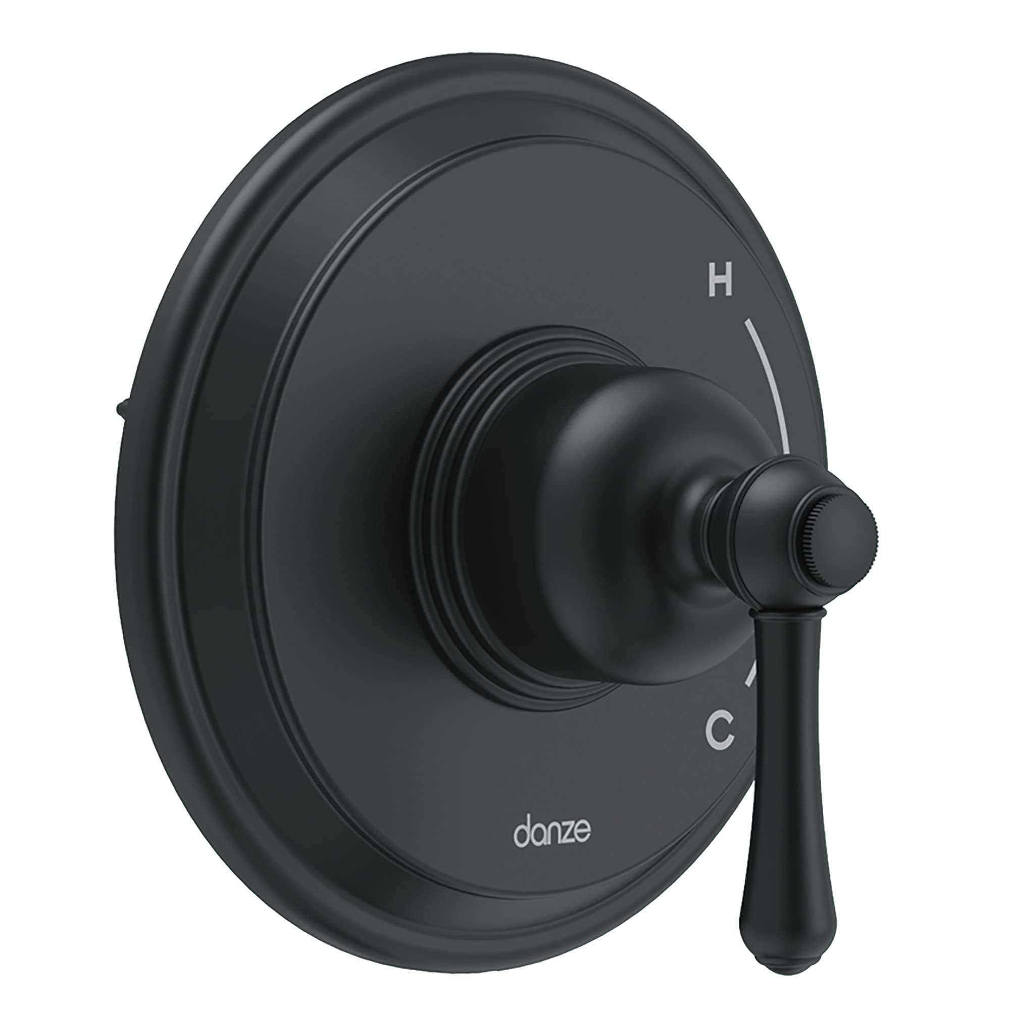 DANZE D510457BSTC Opulence 1H Pressure Balance Trim Kit & Treysta Cartridge for Valve - Satin Black Finish | Perfect for Bathroom & Shower Faucet Replacement