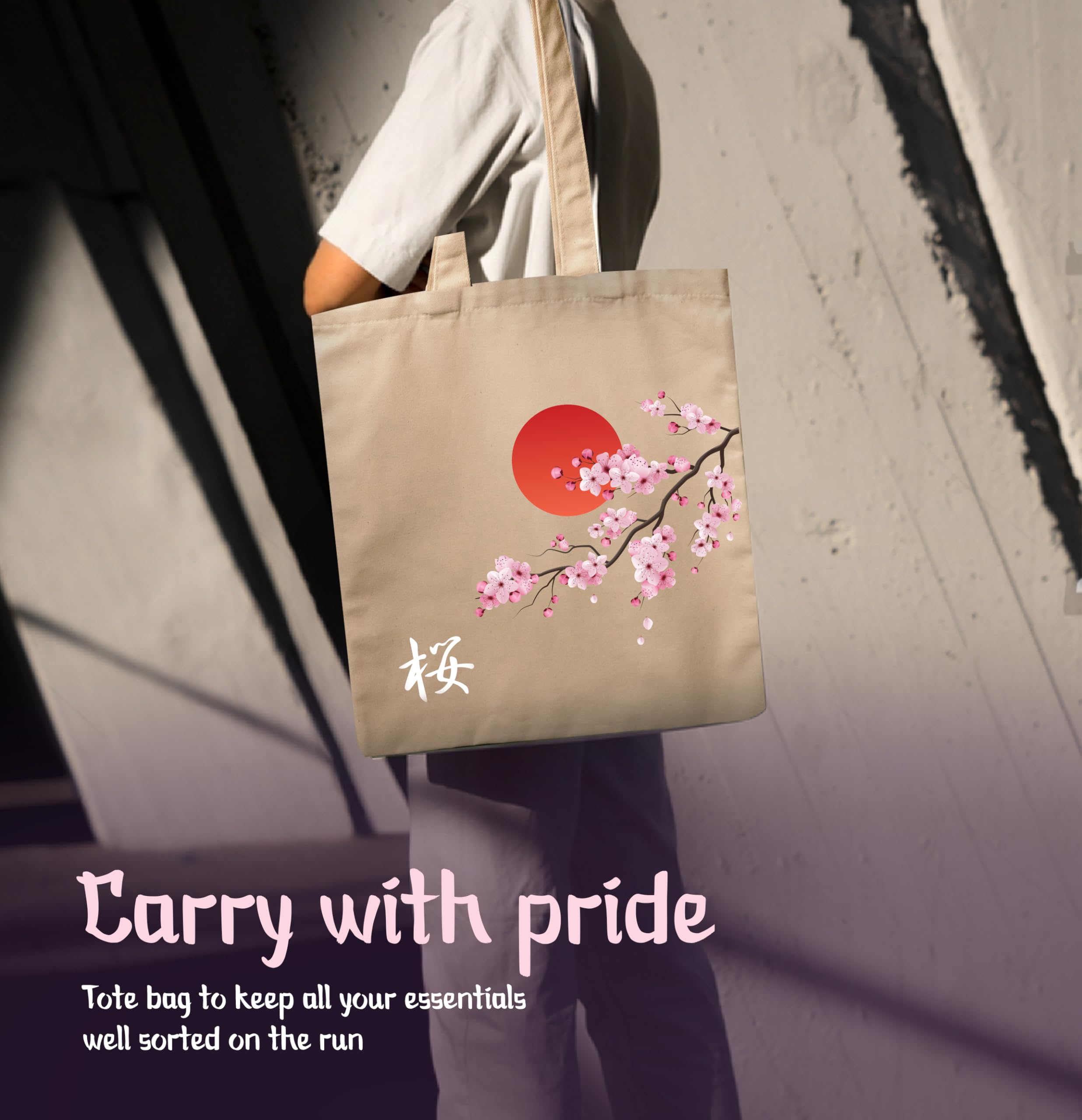 Eco-Friendly Organic Cotton Canvas Tote Bag for Women - Reusable Shopping Bag, College Backpack, Work & Travel Purse - Perfect for Office, Beach, Grocery & Daily Use