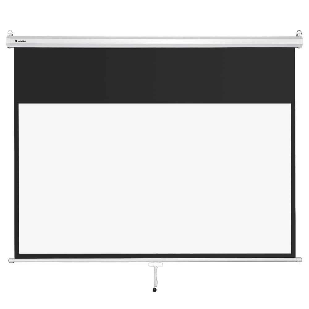 TheLAShop 72 Inch Manual Pull Down Projector Screen - 16:9 Aspect Ratio (63x35 Inches) for Home Theater, Outdoor Movies & Presentations