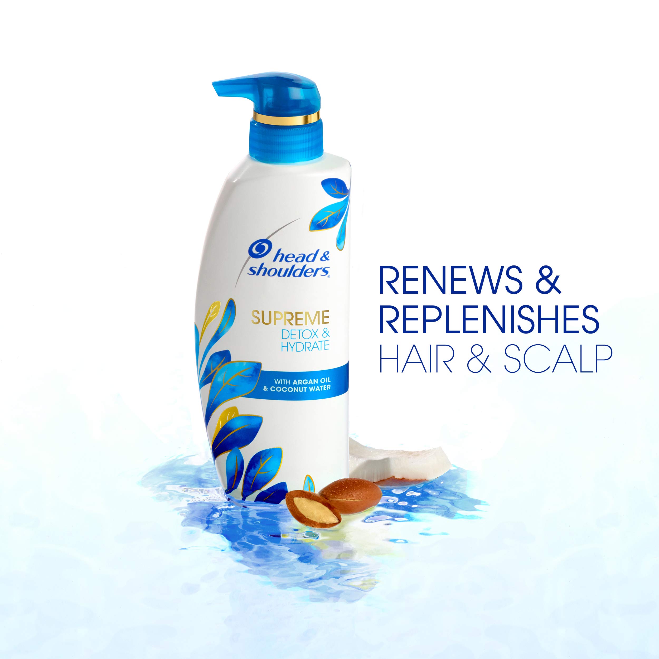 Head & Shoulders Detox and Hydrate Shampoo 11.8 Fl Oz (2-Pack) - Dandruff Treatment for Scalp Care & Hydration - Perfect for Daily Use at Home or Travel