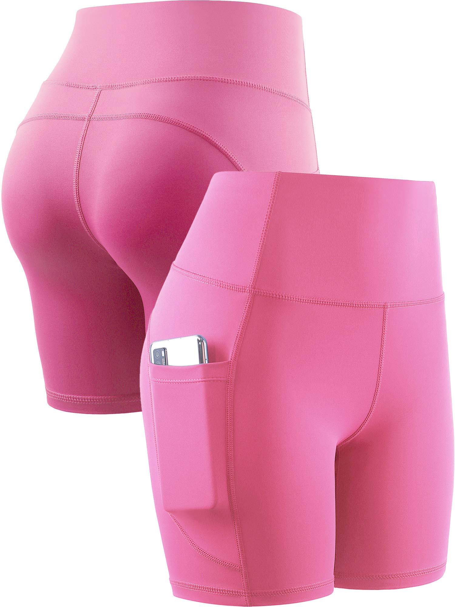 CADMUS High Waist Yoga Shorts for Women - 3/4/6/7/8 Inch Inseam, Naked Feeling Workout Running Biker Shorts - Perfect for Yoga, Gym, Running & Lounge Wear