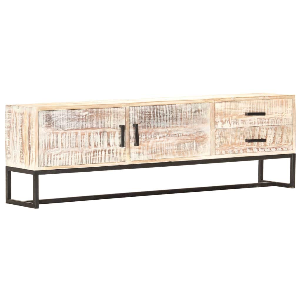 Rustic Acacia Wood TV Stand with Storage - 55.1