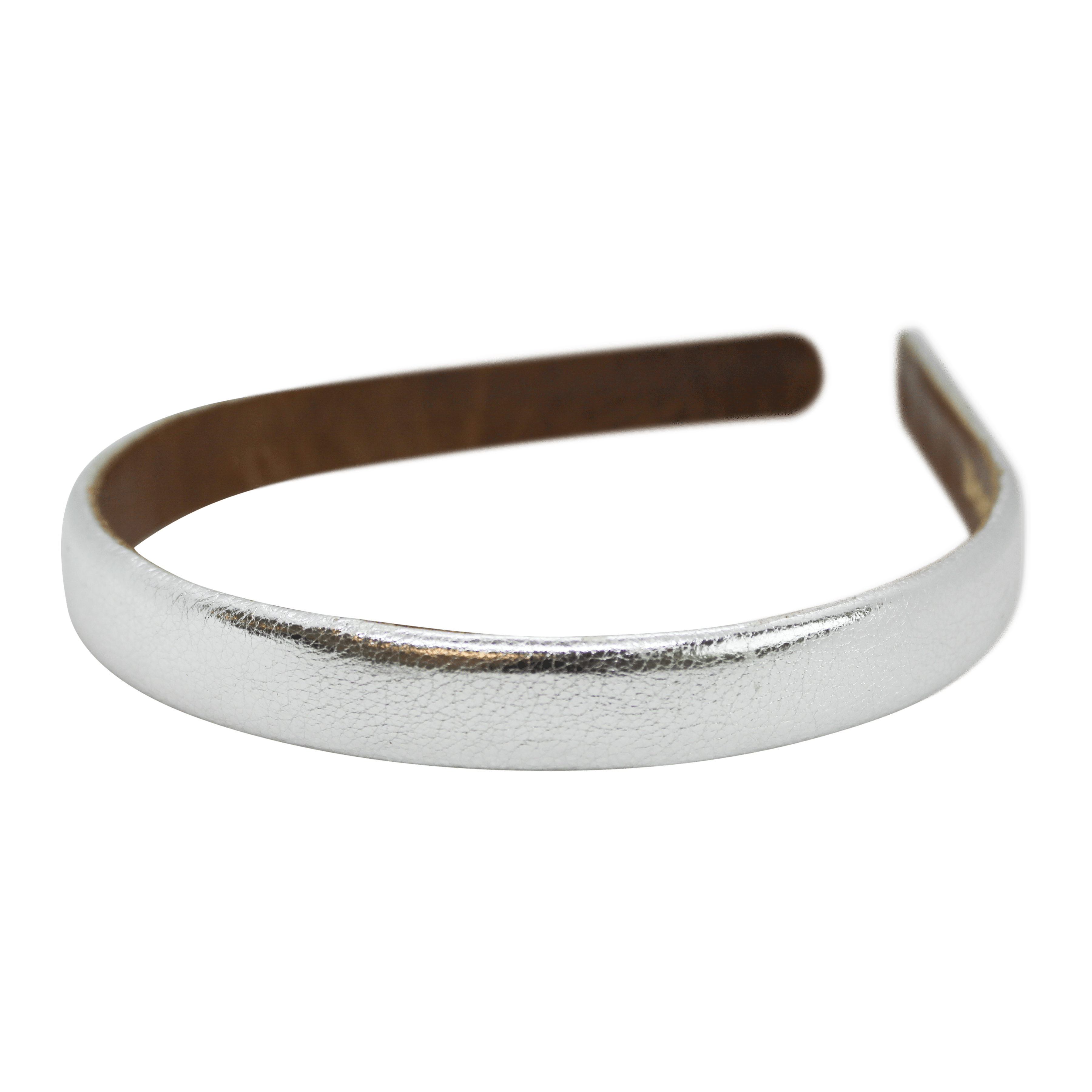 Genuine Italian Leather Headband for Women - Metallic Collection 5/8 Inch Wide - Perfect for Yoga, Workouts, and Fashion Accessories