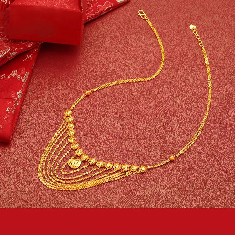 24K Pure Gold Necklace Real AU 999 Solid Gold Chain for Women - Elegant Classic Trendy Fine Jewelry for Party, Wedding & Special Occasions - Luxury Gift Idea 2023