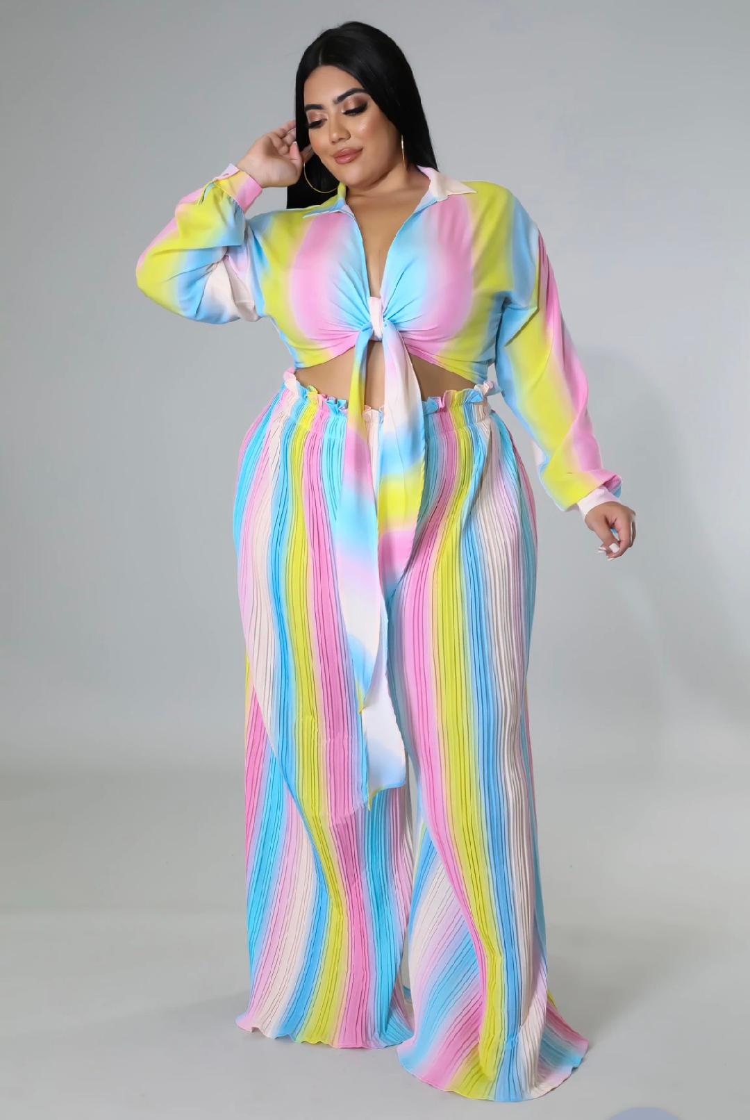 Miss Honey Women's Plus Size Pant Set - Comfortable Stretchy Lounge Pajama Outfit for Curvy Figures | Perfect for Sleepwear, Lounging at Home & Relaxing