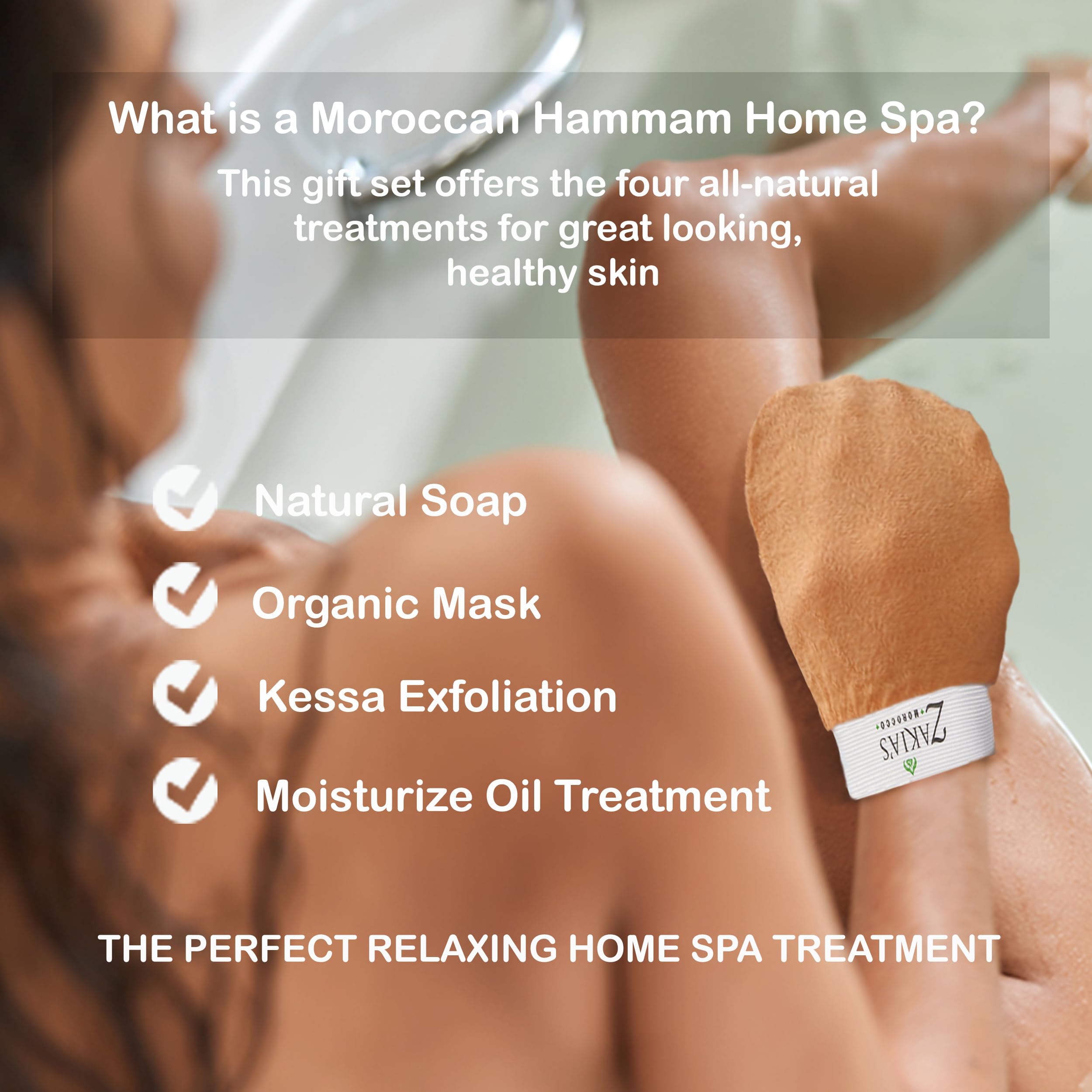 Hammam Home Face and Body Spa Set - Orange Blossom Scented for Relaxation & Self-Care | Perfect for Bath, Massage, and Aromatherapy