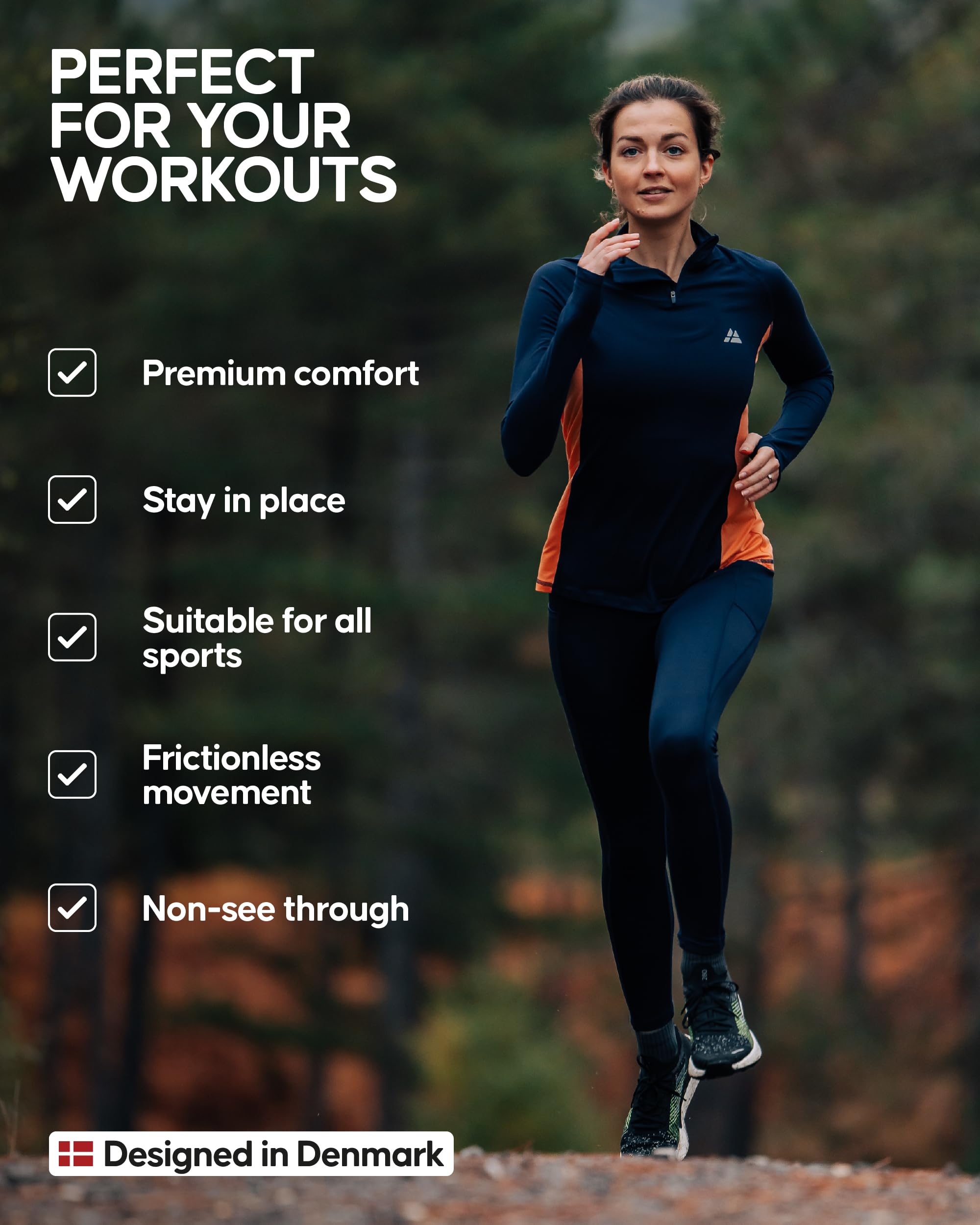 DANISH ENDURANCE Women's Workout Leggings with Pockets - Stretchy High Waisted Yoga Pants for Gym, Running & Everyday Wear