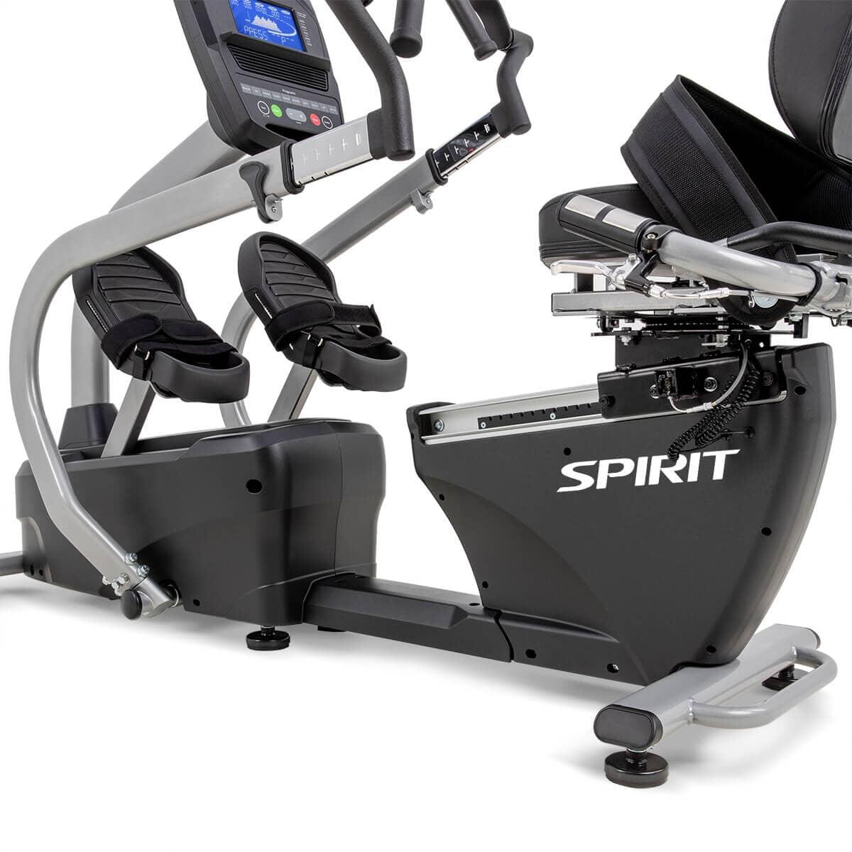 Spirit Fitness MS300 Recumbent Stepper - Low Impact Exercise Bike for Home Workout, Seniors & Physical Therapy | Compact Cardio Machine for Small Spaces & Rehab